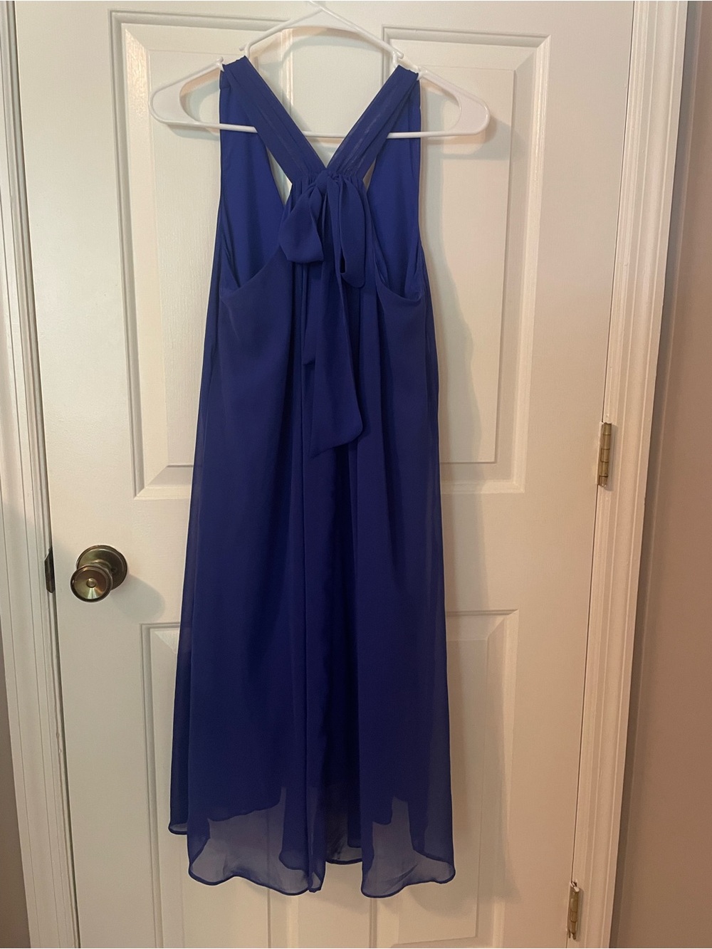 New York & Company Royal Blue Sleeveless Midi Dress - Picture 4 of 4